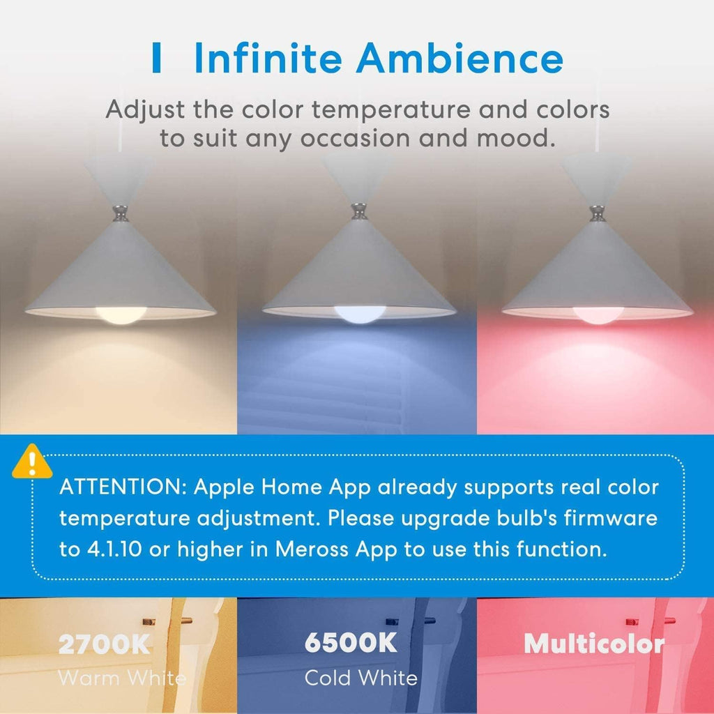 Smart Bulb Smart Bulb Alexa Light Bulb B22 Compatible with Apple Homekit, Alexa, Google Home, Siri Voice Control Dimmable Multicolor LED Light Bulb Equivalent 9W Rgbcw (MSL120DHK)