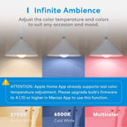 Smart Bulb Smart Bulb Alexa Light Bulb B22 Compatible with Apple Homekit, Alexa, Google Home, Siri Voice Control Dimmable Multicolor LED Light Bulb Equivalent 9W Rgbcw (MSL120DHK)