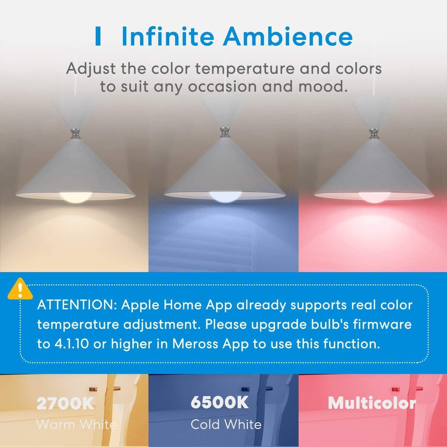 Smart Bulb Smart Bulb Alexa Light Bulb B22 Compatible with Apple Homekit, Alexa, Google Home, Siri Voice Control Dimmable Multicolor LED Light Bulb Equivalent 9W Rgbcw (MSL120DHK)