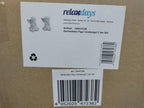 Relaxdays Grave Angel, Set of 2, Weatherproof, Frost-Proof, HxWxD: 10 x 7 x 9 cm, Decoration, Guardian, Polyresin, White