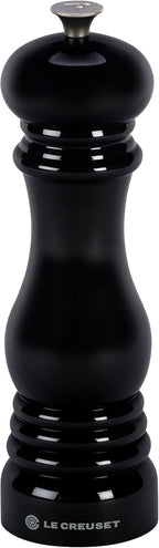 Le Creuset Classic Adjustable Pepper Mill Grinder, Chip-Resistant ABS Plastic, Anti-Corrosion, 40g, 21 cm, Black Onyx, 96001900140000
