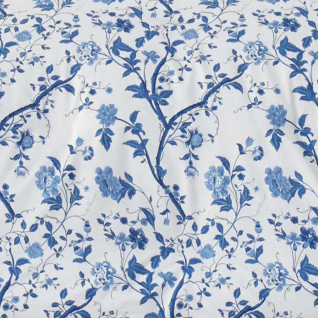 Laura Ashley Home Elise Bonus Luxury Premium Ultra Soft Duvet Coverlet, Lightweight Comfortable 3 Piece Bedding Set, Stylish Design for Home Décor, King, Medium Blue