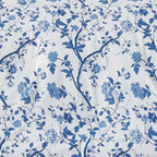 Laura Ashley Home Elise Bonus Luxury Premium Ultra Soft Duvet Coverlet, Lightweight Comfortable 3 Piece Bedding Set, Stylish Design for Home Décor, King, Medium Blue
