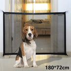Magic Gate for Dogs, Portable Folding Safety Stair Gate Safe Guard Isolation Net with Hooks Indoor Pet Dog Mesh Fence, Easy Install Anywhere for Pet Dogs Cats, 180x72cm