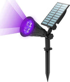Halloween LED Solar Spotlights Violet, Super Bright 250LM Outdoor Security Garden Landscape Lamps, Auto-on at Night/Auto-Off by Day,180°Angle Adjustable for Patio,Tree,Deck,Wall, Pool Area