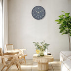 Luminous Wall Clock Bedroom Clock Non Ticking Silent Wall Clock Modern for Living Room Kitchen Office Bathroom Battery Operated Grey Glow in the Dark
