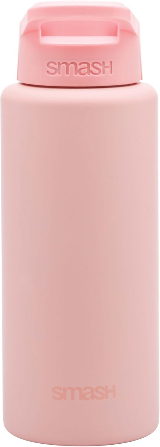 Stainless Steel Reusable 1 litre water bottle - Peach