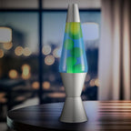 Lamp 2124, Green Wax, Blue Liquid, Silver Base and Cap, Original 14.5 inch LAVA® Motion Lamp to Illuminate Your Mood