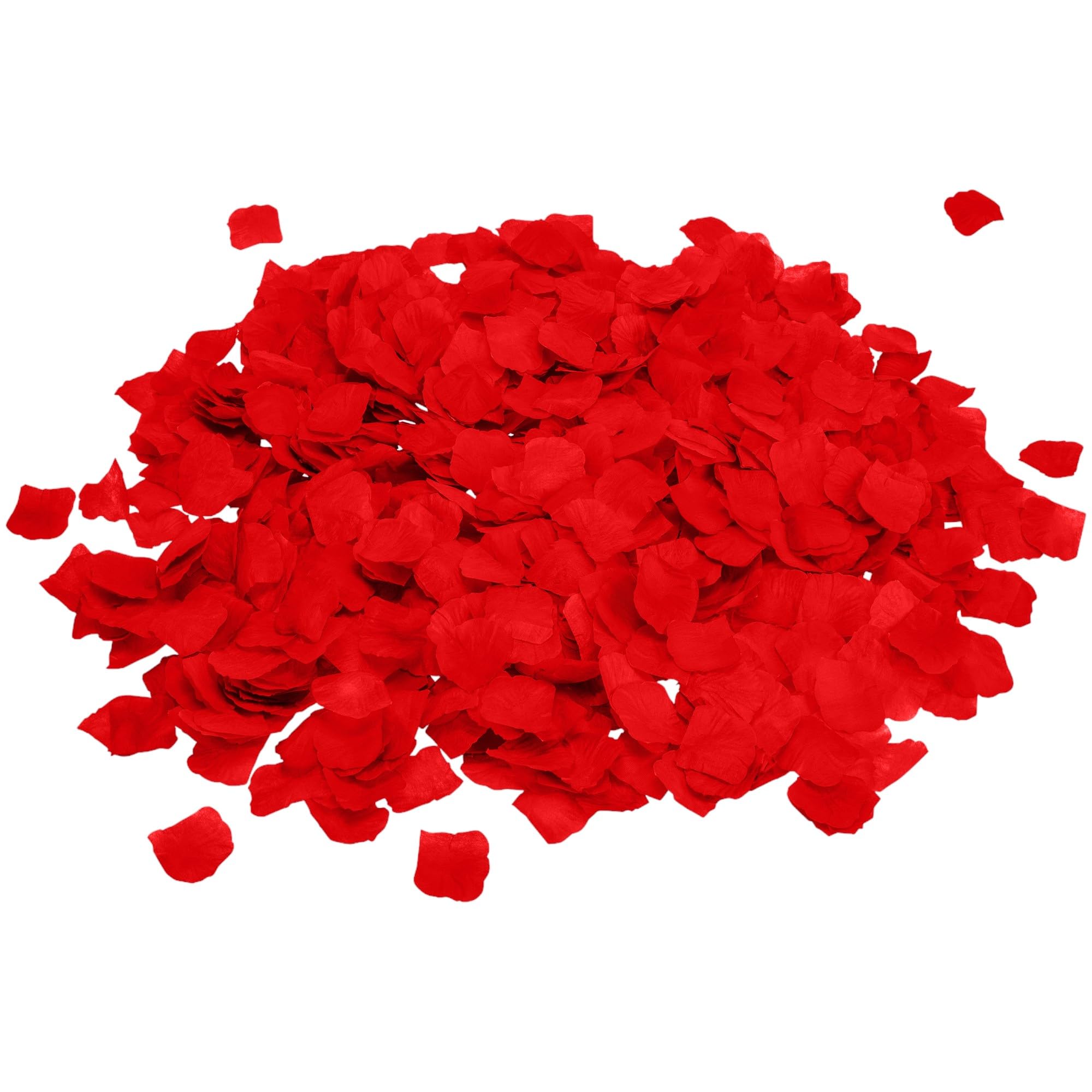 1500 Pcs Rose Petals, Artificial Flowers Petals - Fake Flower Petals for Romantic Decorations - Rose Petals for Bedroom Decor - Valentines Decorations - Valentines Day (Red)