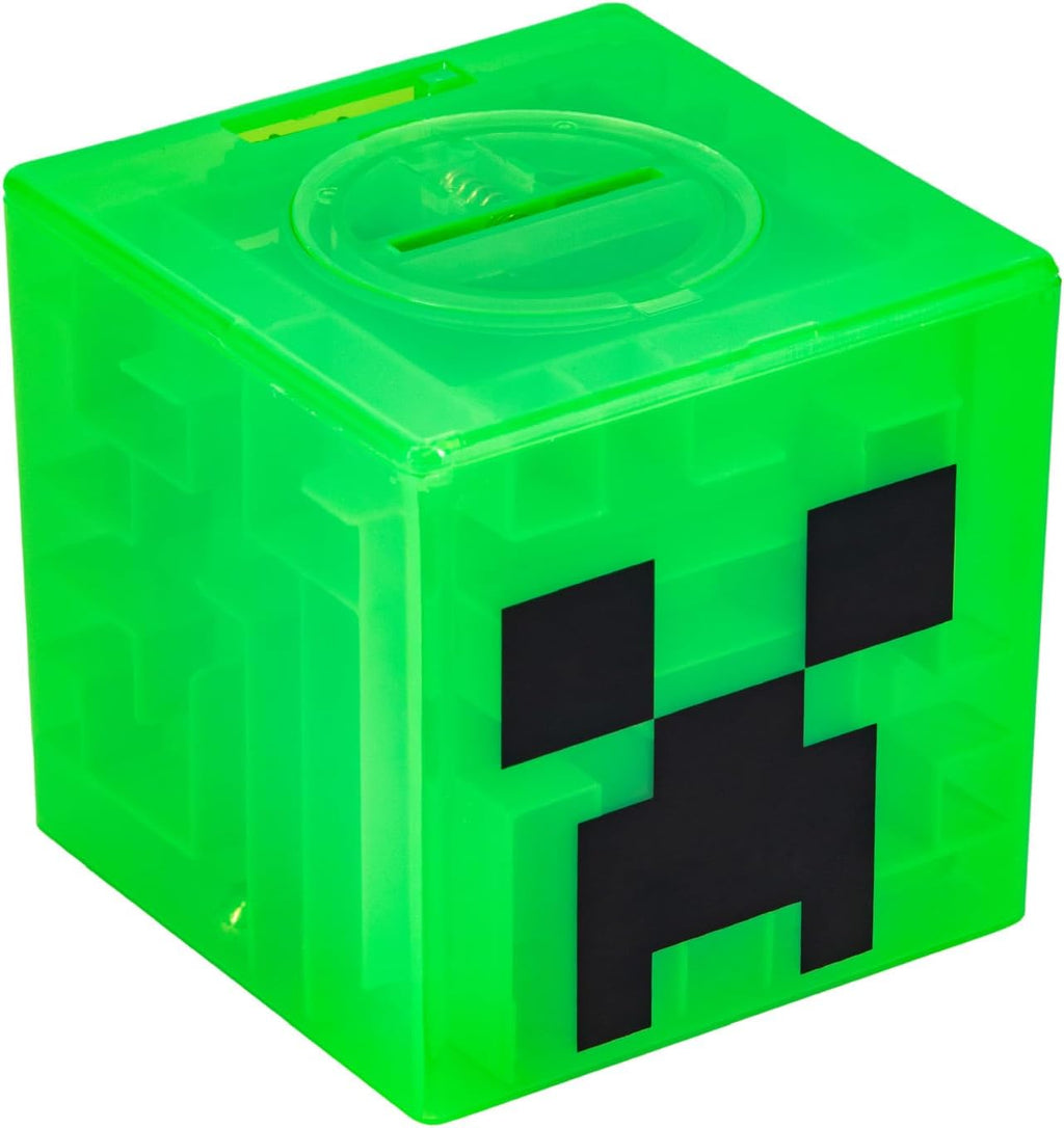 Minecraft Creeper Maze Safe - Officially Licensed Piggy Bank, Complete The Maze to Unlock Money, Collectible Includes with Decorative Stickers, Gift for Gamers | Paladone
