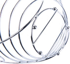 Fruit Basket Fruit Bowl with Banana Hook 43cm Tall, Wired Fruit Rack/Banna Stand Hanger - Silvery Chrome Finish