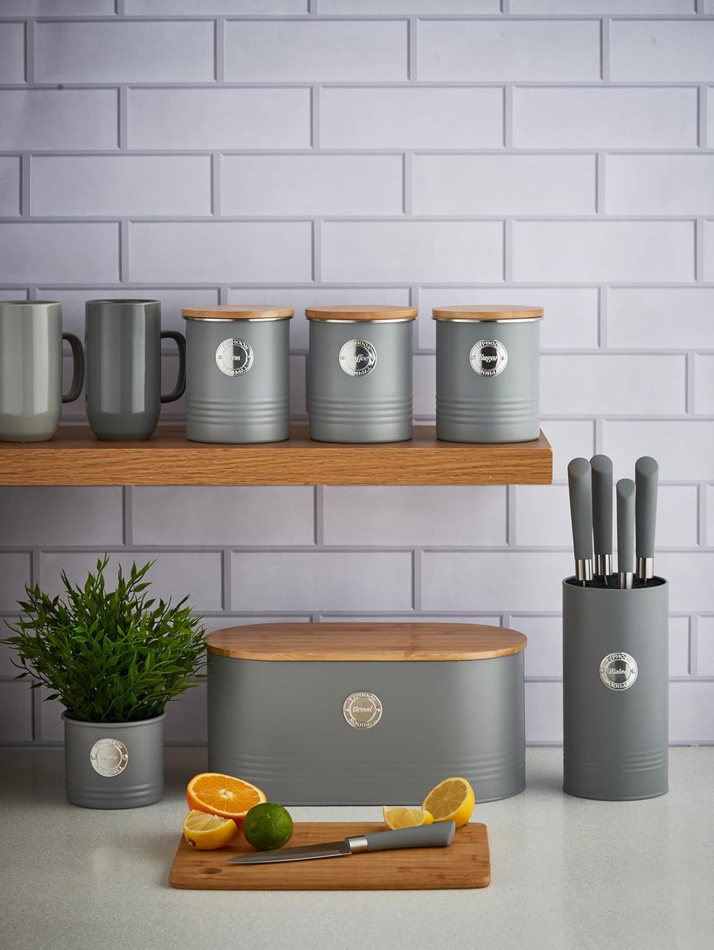 Living Grey Bread Bin