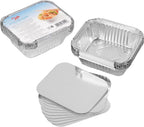 10A60122 Foil Container with Lids Silver
