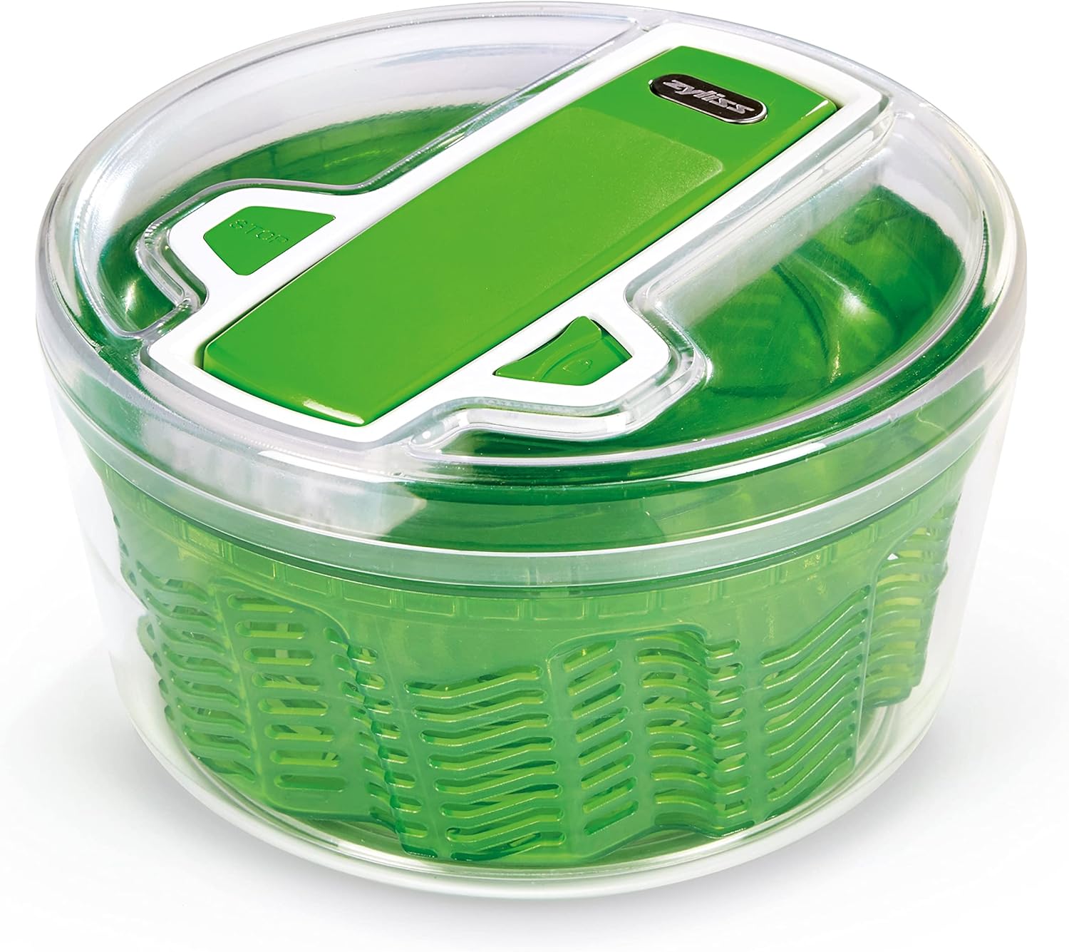 E940013 Swift Dry Salad Spinner, Large, Plastic, Green, Unique AquaVent™/One-Handed Fast Pump Action/Quick Brake/Non-Slip Base/Easy Cleaning