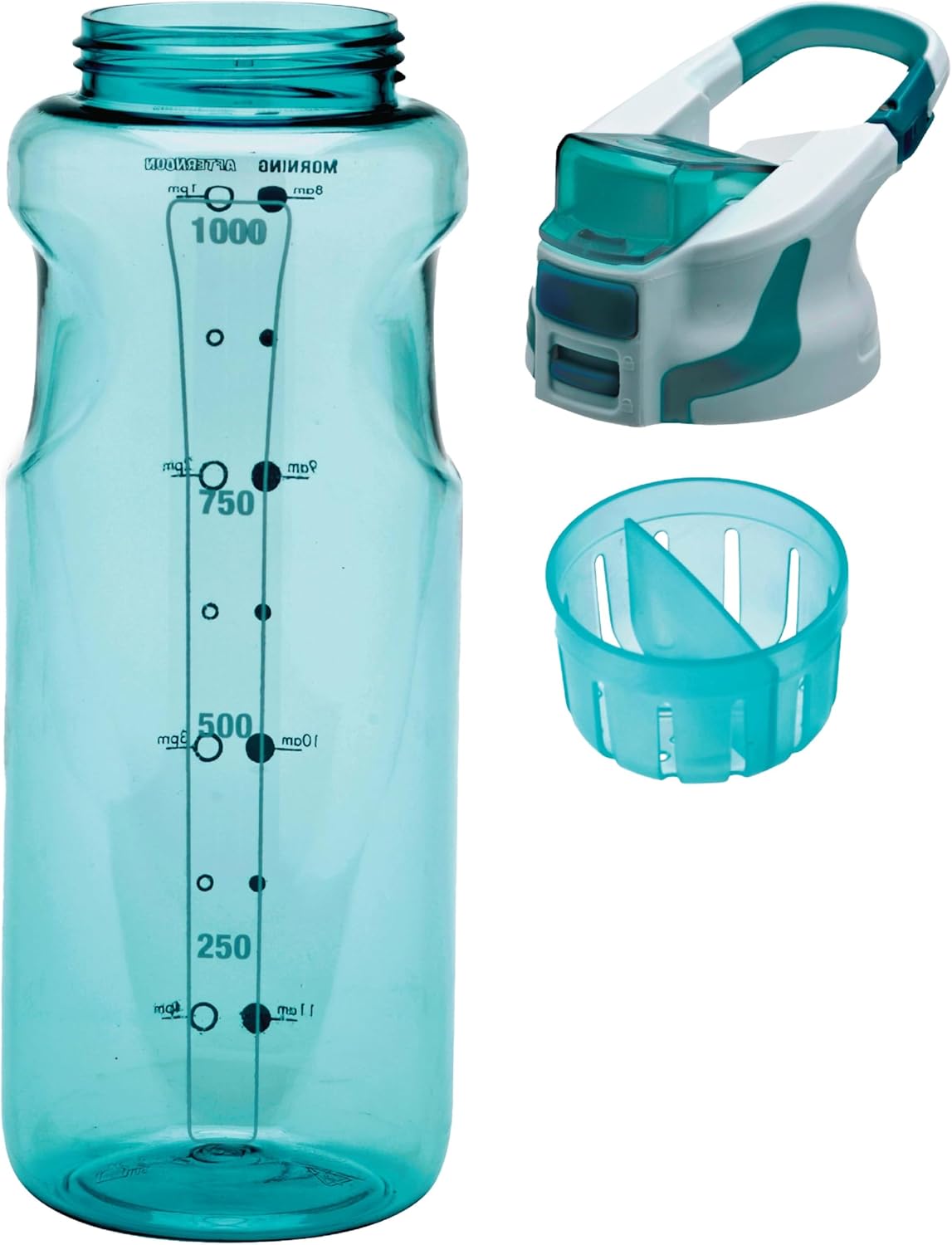 Chugger Water Bottle with Infuser, Green, 1 litre Capacity