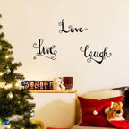 3 Pieces Black Metal Letter Sign Decor 'Live Laugh Love' WordArt Wall Art Decor for Home Indoor Outdoor Bedroom Living room Bathroom and Office