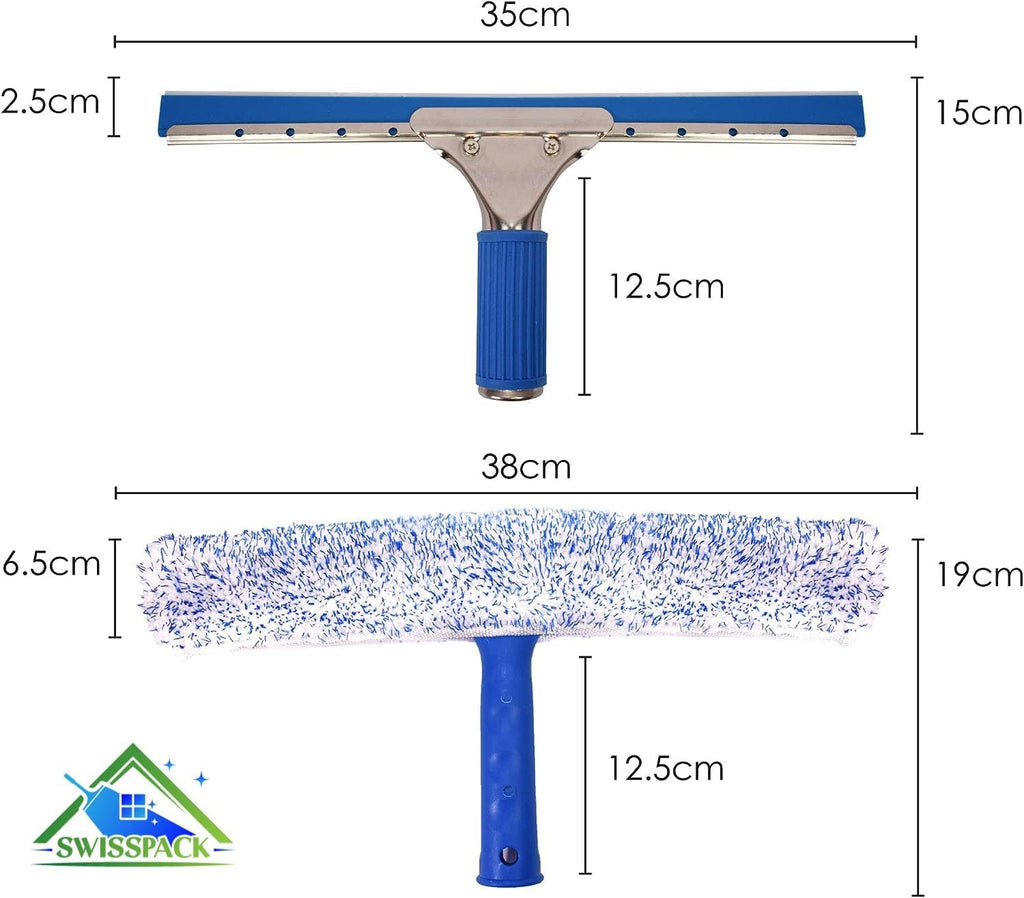 WINDOW CLEANING KIT-1 Professional Window Cleaning Combo With Extra Refills (STARTER KIT, ONE SIZE)