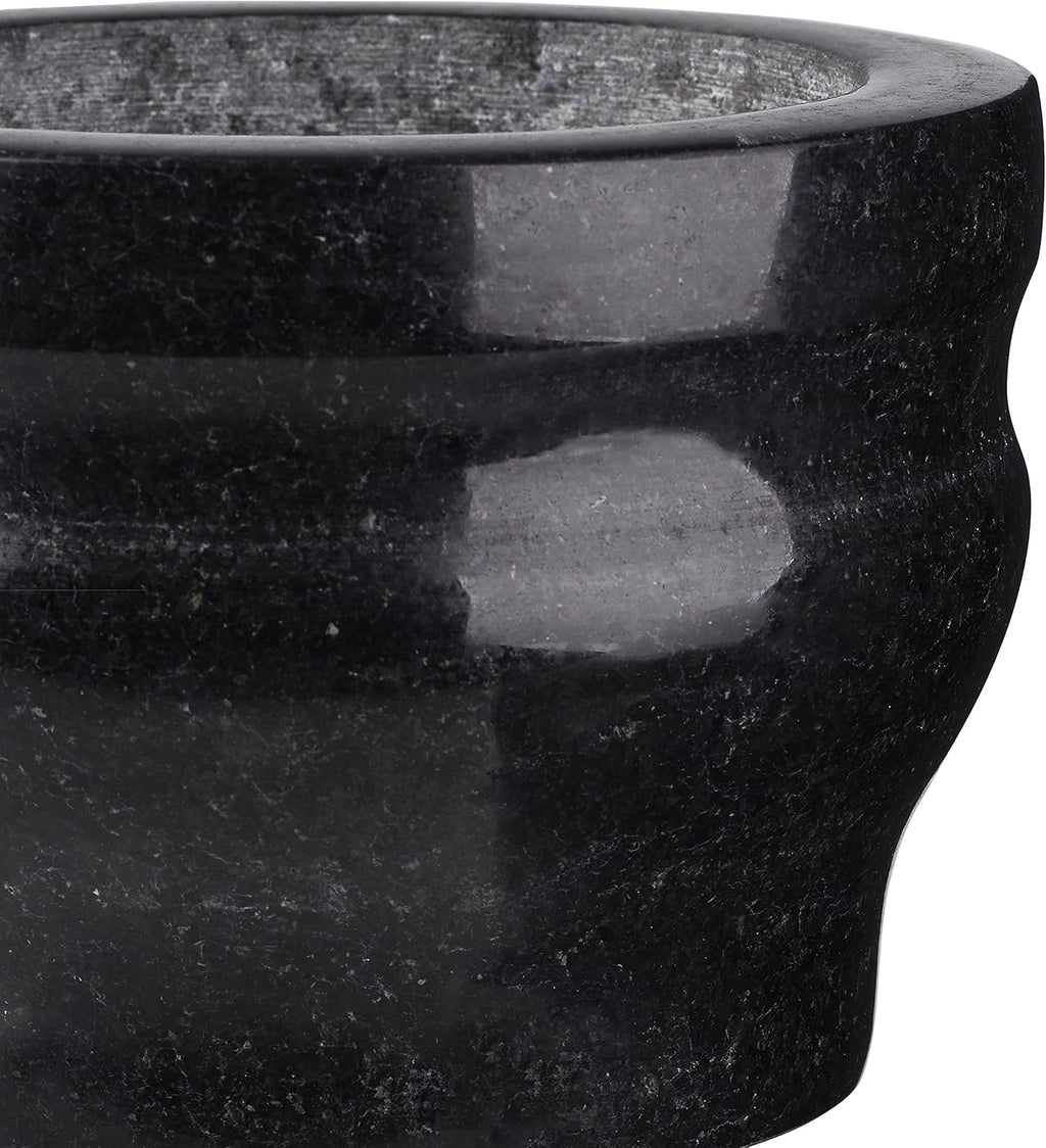 Worcester Black Pestle & Mortar Set, Granite, Spice Grinder/Herb Grinder, 140mm, Small Pestle and Mortar Set, 2 Year Guarantee