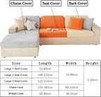 Super Stretch Sofa Cover 1 2 3 4 Seater L Shape, WearResistant Spandex Corner Sofa Cover Non Slip Sofa Slipcovers with Elastic Bottom, Great for Kids & Pets (Weave Light Grey, Backrest Cover)