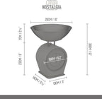 Living Nostalgia Mechanical Kitchen Scales, Retro Traditional Weighing Scale 4 kg (8 lbs), 25 x 25 x 3 cm, English Sage
