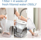 Marella XL Water Filter Jug White (3.5L) incl. 1x MAXTRA PRO Pure Performance cartridge - large-volume jug with digital LTI and Flip-Lid - now in sustainable Smart Box packaging