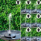 Solar Power Fountain, THEGUS 2.5W Solar Fountain Pump, Solar Water Fountain Kits with 7 Nozzles, Free Standing Floating Solar Fountain for Bird Bath, Fish Tank, Pool, Patio and Garden Decoration