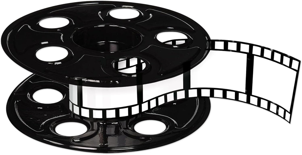 Beistle 50091 Movie Reel with Filmstrip Centerpiece Centrepiece, Cardboard, Multicolor