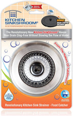 Revolutionary Clog-Free Sink Strainer Basket with Stopper, Stainless Steel