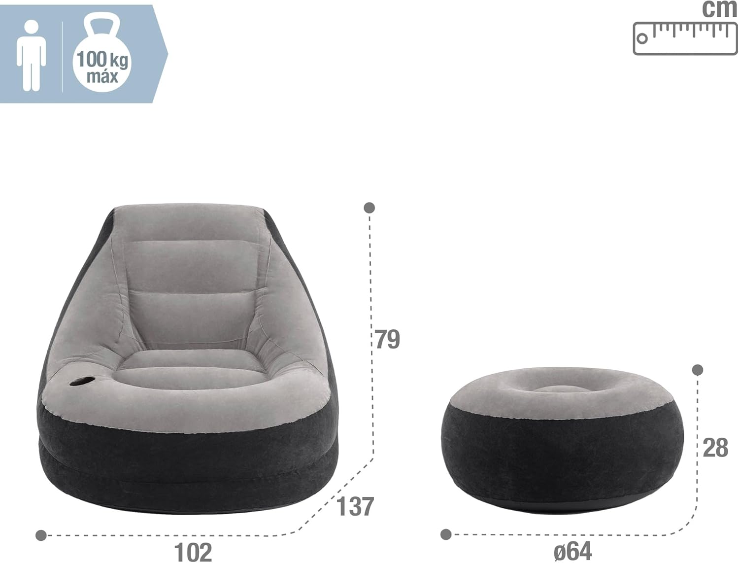 Inflatable Ultra Lounge with Ottoman