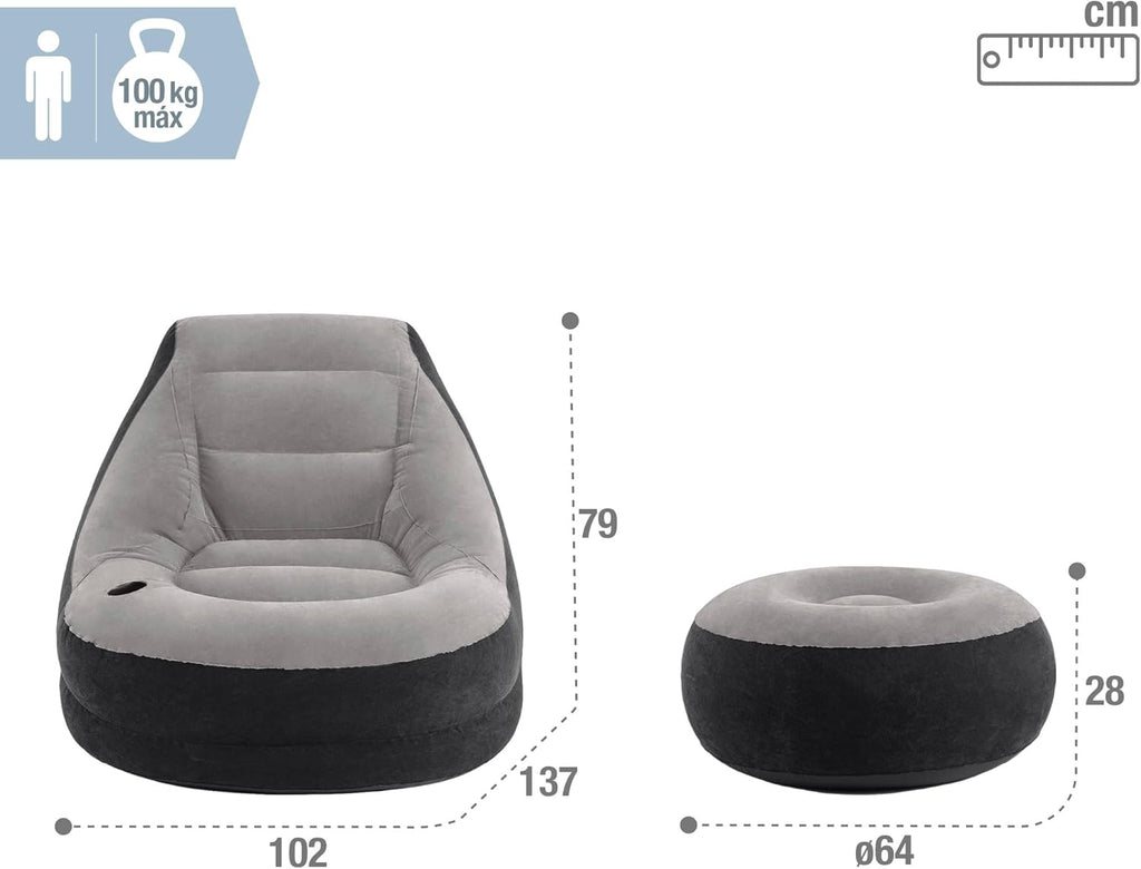 Inflatable Ultra Lounge with Ottoman