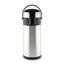 4.0L Stainless Steel Push-Pump Airpot, Leakproof Flask for Hot and Cold Drinks, Easy Pump Drink Dispenser for Events