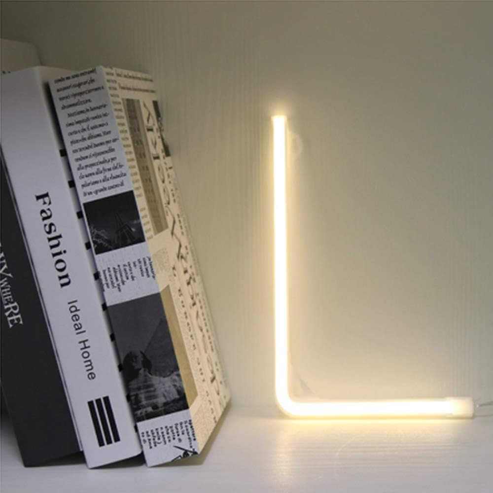 LED Letter Lights Warm White Neon Word Signs Battery/USB Operated Alphabet Sign Art Wall Light for Kids Room Wedding Birthday Party Christmas Home (L) Main image