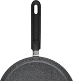 Metallic Marble Pancake Pan - 25cm Crepe Frying Pan, 9.8" Non-Stick Flat Skillet Griddle, Suitable for Induction Hobs, Soft Grip Handle, Durable Forged Aluminium, Easy Clean