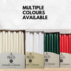 Candles Tapered Dinner Candles Ivory Unscented Wax Pack of 50 | 7 Hour Burn Time Elegant Long Candles for Home Decor, Events, Celebrations & Dining