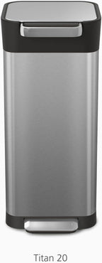 IW5 Eco Recycled plastic Bin Liners, Kitchen Waste Bags With Tie Tape Drawstring Handles, Extra Strong – Pack of 20, Holds 40 Litres, Grey