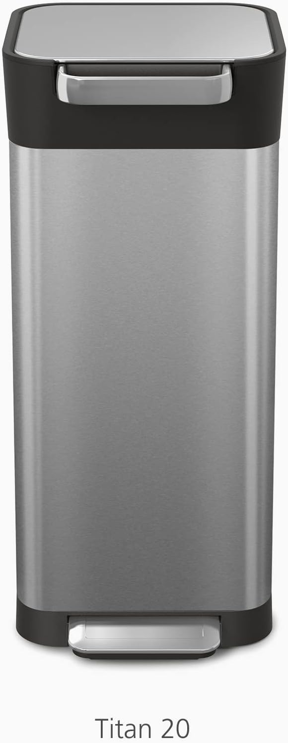 IW5 Eco Recycled plastic Bin Liners, Kitchen Waste Bags With Tie Tape Drawstring Handles, Extra Strong – Pack of 20, Holds 40 Litres, Grey