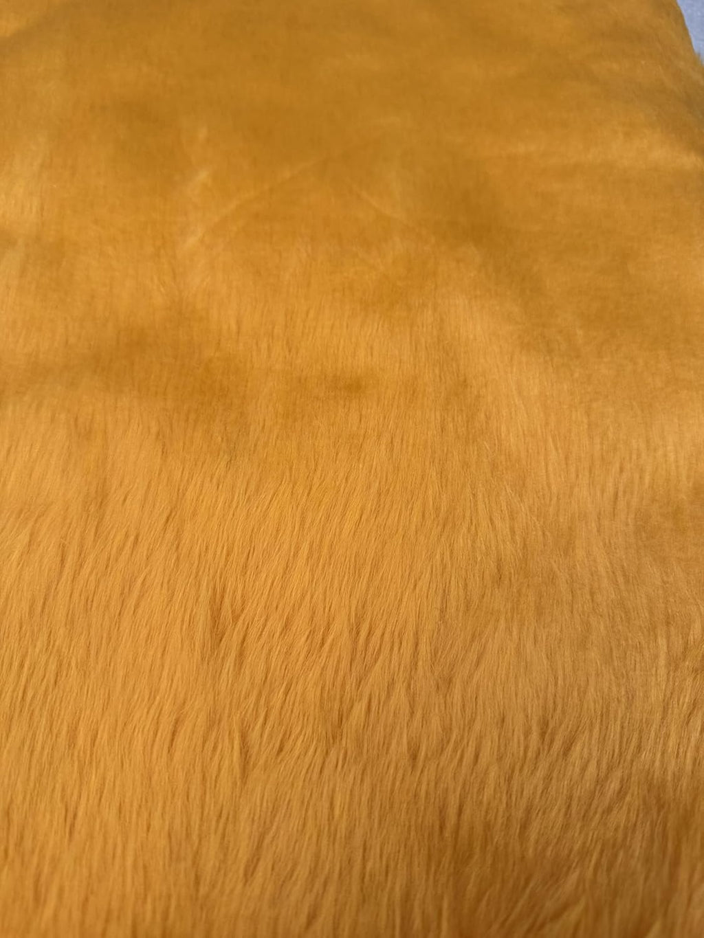 Plain Fun Faux Fur Fabric Material Bright Gold, 1Mtr - 150cmx100cm