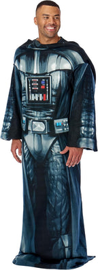 Northwest Star Wars Full Body Player Comfy Throw Blanket with Sleeves, Polyester, Black, Adult (48 x 71 in)