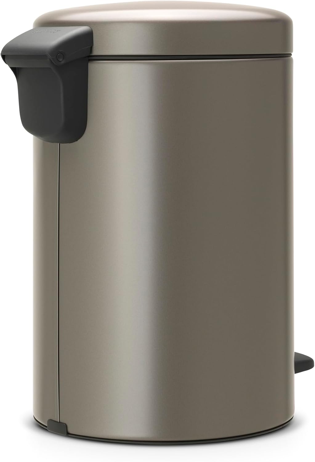 NewIcon Pedal Bin 12L (Platinum) Soft-Closure Rubbish Waste Bin, Removable Inner Bucket + Bin Bags