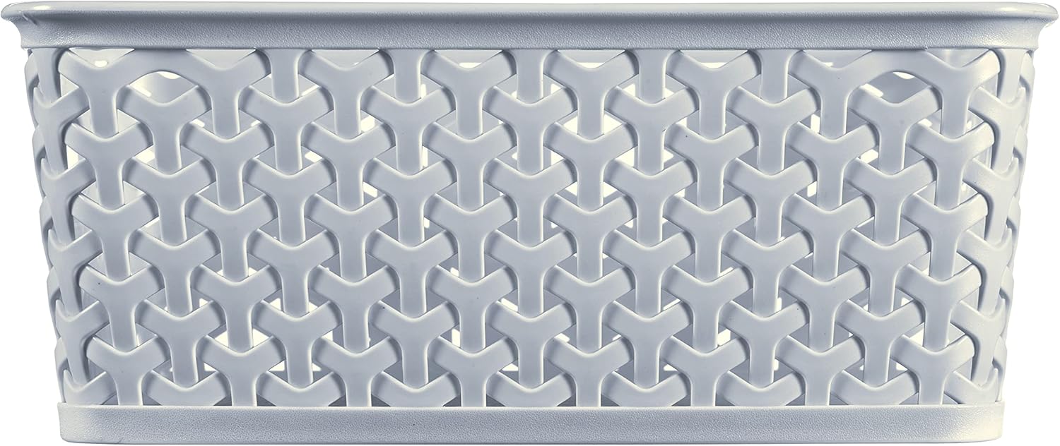 My Style Small Rectangular Storage Basket 4L - Blue (Pack of 4)