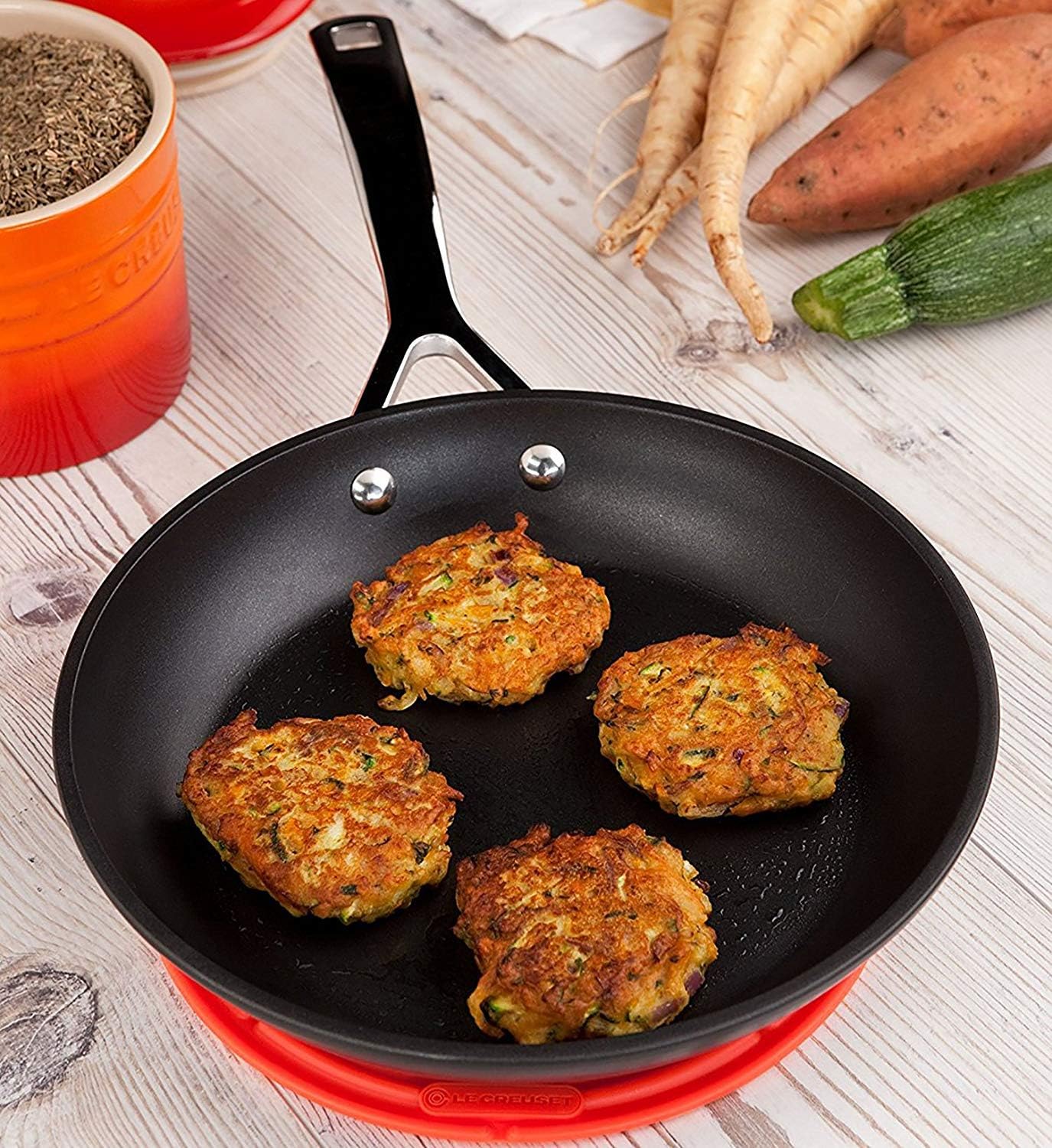 Toughened Non-Stick 22cm Frying Pan, Aluminium, Black, 51112220010002