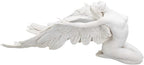 Angels Freedom Figurine 40cm, Resin, White, Angel Figurine, Kneeling Angel Design, Angelic Spiritual Decor, Cast in the Finest Resin, Painstakingly Hand-Painted