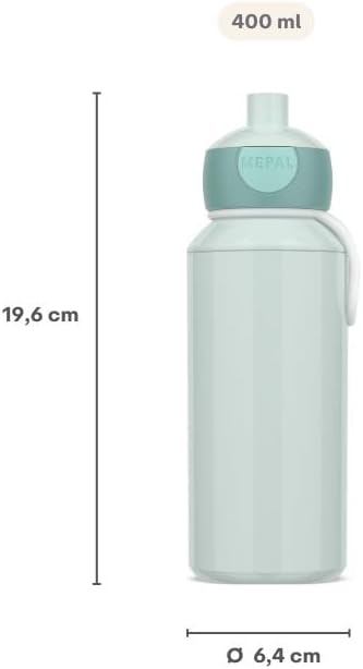 Drinking Bottle Pop-up Campus - Drinking Bottle Little Dutch - Leak Proof Drink Bottle For School - BPA-free & Dishwasher Safe - 400 ml - Little Farm