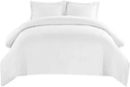 Hotel Quality 1000 Thread Count 100% Egyptian Cotton Double Size Zipper Closure Duvet Cover With 2pc Pillow Shams Premium 3PC Duvet Set (Double, White, Solid)