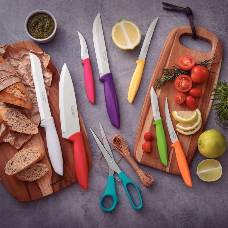 Plenus Kitchen Knives Set of 8 with Paring, Peeling, Tomato, Bread, Chef and Steak Sharp Knife Plus Scissors, Vegetable Chopper, 23498917 Secondary image