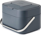 Intelligent Waste, Stack 4 Kitchen Food Waste Compost Caddy Recycling Bin with Odour Filter, 4 Litres / 1 Gallon- Graphite, 8