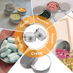 30Pcs 5ml Aluminum Cosmetic Pots with Leak-Proof Screw Lids,Travel Sample Containers,Portable Mini Storage Jars for Lip Balm, Creams and Makeup