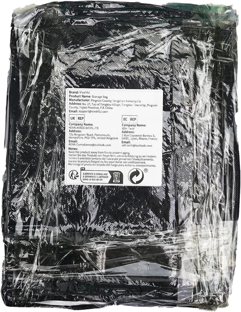 4 Pack Underbed Storage Bags 40L Foldable Clothes Bag Large Capacity Storage Containers with Clear Window Reinforced Handles Zippered Organizer for Comforters Blankets Bedding, Black