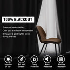 100% Blackout Curtains for Bedroom Thermal Insulated Curtains & Drapes Blackout Curtains Pencil Pleat Curtains for Living Room with Black Liner 2 Panels, 66 x 72 Inch, Light Sage