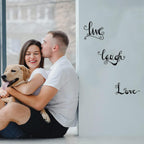 3 Pieces Black Metal Letter Sign Decor 'Live Laugh Love' WordArt Wall Art Decor for Home Indoor Outdoor Bedroom Living room Bathroom and Office
